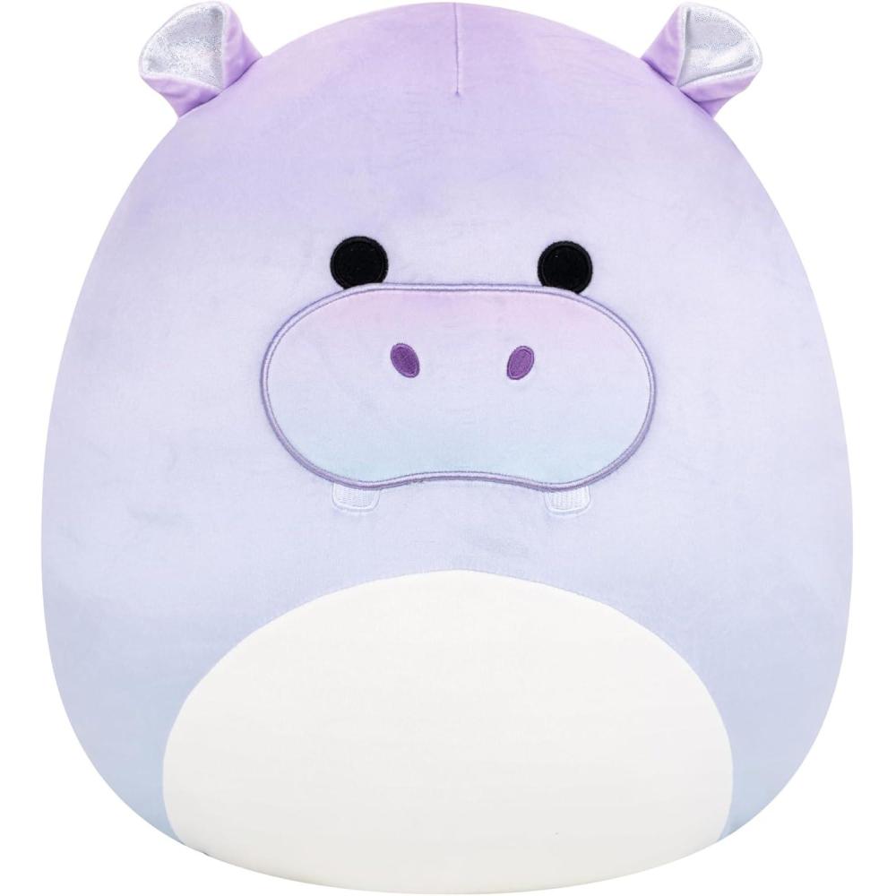 imageSquishmallows Original 14in Binoche The Purple Fawn with Plaid Antlers and Bow  Official Jazwares Plush LargePurple Hippo