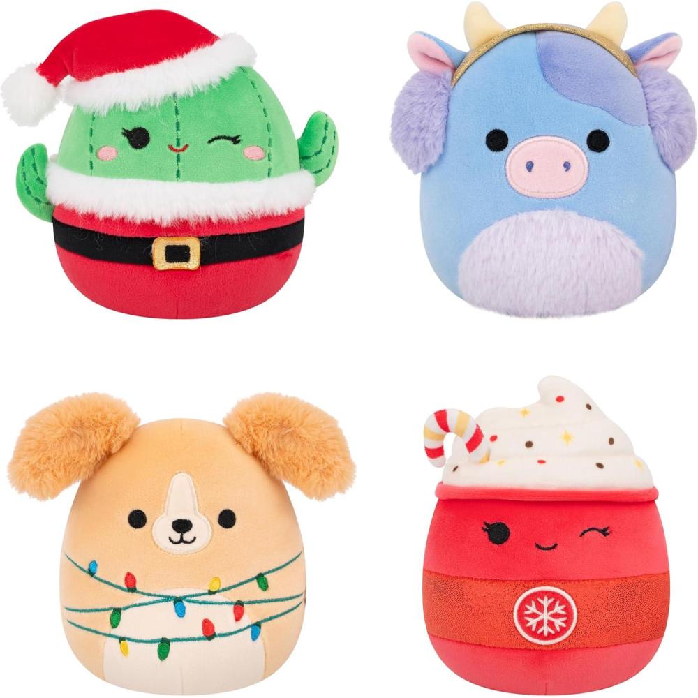 imageSquishmallows Original Holiday 4Pack  Official Jazwares Plush Little Amazon Exclusive