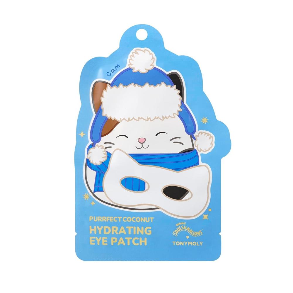 imageTONYMOLY x Squishmallows Cam Eye Mask  2025 Holiday Edition Hydrating UnderEye Patches with Coconut Extract  Brightening Soothing and Moisturizing Skincare Gift for Tired Eyes