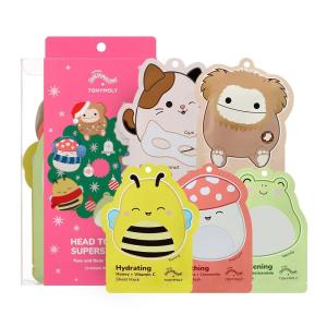 imageTONYMOLY x Squishmallows Cam Spa Day Set  Hydrating Coconut Eye Mask  Plush Cat Spa Headband  Limited Edition Holiday Gift Set for Relaxation Skincare and SelfCare at HomeHoliday Head To Toe 5 pc Set