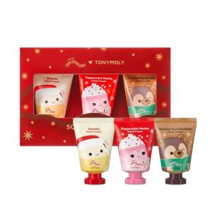 imageTONYMOLY x Squishmallows Holiday Hand Cream SetBanana  Marshmallow  Peppermint