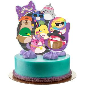 imageTreasures Gifted Officially Licensed Club Squishmallows Party Supplies  1 Cake Topper  Squishmallows Birthday Decorations  Birthday Cake Decorations