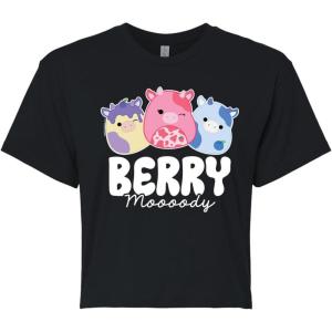 imageHybrid Apparel Squishmallows  Berry Moooody  Juniors Cropped Short Sleeve Graphic TShirtBlack