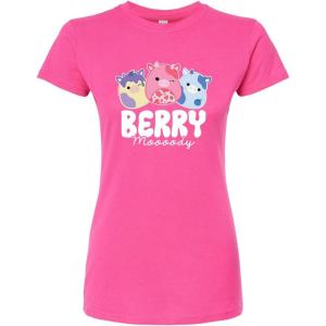 imageHybrid Apparel Squishmallows  Berry Moooody  Juniors Fitted Short Sleeve Graphic TShirtFuchsia