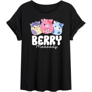 imageHybrid Apparel Squishmallows  Berry Moooody  Womens Oversized Graphic TShirtBlack