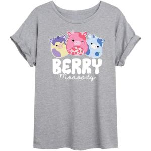 imageHybrid Apparel Squishmallows  Berry Moooody  Womens Oversized Graphic TShirtHeather Grey