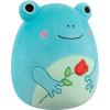 image:imageSquishmallows Original 12in Ludwig The Teal Frog Holding Rose  Official Jazwares Valentines Day Plush MediumSized