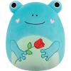 image:imageSquishmallows Original 12in Ludwig The Teal Frog Holding Rose  Official Jazwares Valentines Day Plush MediumSized