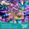 image:imageTreasures Gifted Officially Licensed Club Squishmallows Party Supplies  43ft Tall x 6ft Wide Backdrop  Squishmallows Birthday Decorations  Silky Fabric Birthday Banner Backdrop