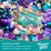 image:imageTreasures Gifted Officially Licensed Squishmallows Party Supplies  43ft Tall x 6ft Wide Backdrop  Squishmallows Birthday Decorations  Silky Fabric Birthday Banner Backdrop
