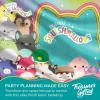 image:imageTreasures Gifted Officially Licensed Squishmallows Party Supplies  43ft Tall x 6ft Wide Backdrop  Squishmallows Birthday Decorations  Silky Fabric Birthday Banner Backdrop