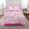 image:imageFranco Squishmallows Bedding Super Soft Comforter and Sheet Set with Sham 7 Piece Full SizeHello Kitty  Rainbow Garden