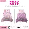 image:imageFranco Squishmallows Bedding Super Soft Comforter and Sheet Set with Sham 7 Piece Full SizeHello Kitty  Rainbow Garden