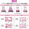 image:imageFranco Squishmallows Bedding Super Soft Comforter and Sheet Set with Sham 7 Piece Full SizeHello Kitty  Rainbow Garden