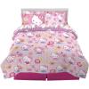 image:imageFranco Squishmallows Bedding Super Soft Comforter and Sheet Set with Sham 7 Piece Full SizeHello Kitty  Rainbow Garden