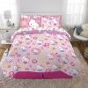 image:imageFranco Squishmallows Bedding Super Soft Comforter and Sheet Set with Sham 7 Piece Full SizeHello Kitty  Rainbow Garden