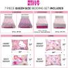 image:imageFranco Squishmallows Bedding Super Soft Comforter and Sheet Set with Sham 7 Piece Full SizeHello Kitty  Rainbow Garden