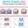 image:imageFranco Squishmallows Bedding Super Soft Comforter and Sheet Set with Sham 7 Piece Full SizeSuper Mario Girl