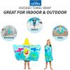 image:imageSquishmallows Kids BathPoolBeach Soft Cotton Terry Hooded Towel Wrap 24 in x 50 in By FrancoBaby Shark