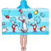 image:imageSquishmallows Kids BathPoolBeach Soft Cotton Terry Hooded Towel Wrap 24 in x 50 in By FrancoDr Seuss Cat in the Hat