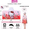 image:imageSquishmallows Kids BathPoolBeach Soft Cotton Terry Hooded Towel Wrap 24 in x 50 in By FrancoHello Kitty