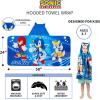 image:imageSquishmallows Kids BathPoolBeach Soft Cotton Terry Hooded Towel Wrap 24 in x 50 in By FrancoMulticolor