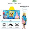 image:imageSquishmallows Kids BathPoolBeach Soft Cotton Terry Hooded Towel Wrap 24 in x 50 in By FrancoSpongebob Squarepants