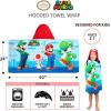image:imageSquishmallows Kids BathPoolBeach Soft Cotton Terry Hooded Towel Wrap 24 in x 50 in By FrancoSuper Mario