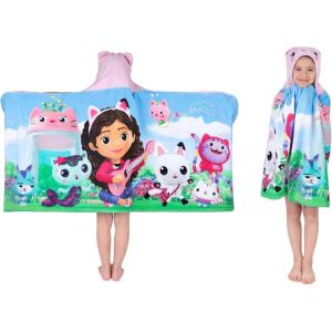 image:imageSquishmallows Kids BathPoolBeach Soft Cotton Terry Hooded Towel Wrap 24 in x 50 in By FrancoAssorted