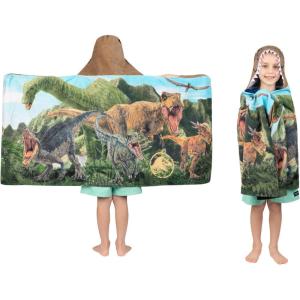 image:imageSquishmallows Kids BathPoolBeach Soft Cotton Terry Hooded Towel Wrap 24 in x 50 in By FrancoJurassic World Dominion