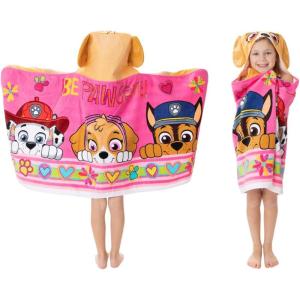 image:imageSquishmallows Kids BathPoolBeach Soft Cotton Terry Hooded Towel Wrap 24 in x 50 in By FrancoPaw Patrol Girl  Pawesome Pups