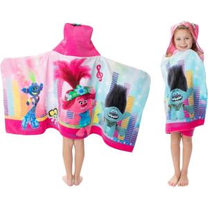 image:imageSquishmallows Kids BathPoolBeach Soft Cotton Terry Hooded Towel Wrap 24 in x 50 in By FrancoTrolls World Tour
