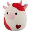 image:imageSquishmallows Original 12in Chip The Beaver Holding Rose  Official Jazwares Valentines Day Plush MediumSizedRedwhite Hearts Cow