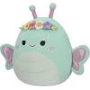 image:imageSquishmallows Original 8in Mak The Lavender Cat Wrapped in Flower Stems  Official Jazwares Easter Plush LittleGreen Butterfly