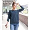image:imageHYBRID APPAREL Squishmallows  Squish Mood Grid  Womens French Terry Long Sleeve PulloverHeather Indigo