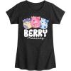 image:imageHYBRID APPAREL Squishmallows  Berry Moooody  Youth Girls Short Sleeve TShirtHeather Black