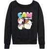 image:imageHYBRID APPAREL Squishmallows  Cam The Cat  Womens French Terry Long Sleeve PulloverBlack