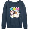 image:imageHYBRID APPAREL Squishmallows  Cam The Cat  Womens French Terry Long Sleeve PulloverHeather Indigo