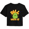 image:imageHYBRID APPAREL Squishmallows  Dill with It Charles Pickle  Juniors Cropped Short Sleeve Graphic TShirtBlack