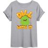 image:imageHYBRID APPAREL Squishmallows  Dill with It Charles Pickle  Womens Oversized Graphic TShirtHeather Grey