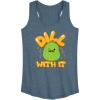 image:imageHYBRID APPAREL Squishmallows  Dill with It Charles Pickle  Womens Racerback TankHeather Blue