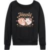 image:imageHYBRID APPAREL Squishmallows  Howdy Cows  Womens French Terry Long Sleeve PulloverBlack