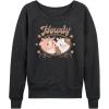 image:imageHYBRID APPAREL Squishmallows  Howdy Cows  Womens French Terry Long Sleeve PulloverHeather Charcoal