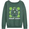 image:imageHYBRID APPAREL Squishmallows  Lucky  Womens French Terry Long Sleeve PulloverHeather Juniper