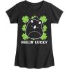 image:imageHYBRID APPAREL Squishmallows  Lucky  Youth Girls Short Sleeve TShirtHeather Black
