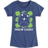image:imageHYBRID APPAREL Squishmallows  Lucky  Youth Girls Short Sleeve TShirtHeather Navy