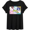 image:imageHYBRID APPAREL Squishmallows  Mooody Cow Grid  Womens Oversized Graphic TShirtBlack