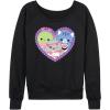 image:imageHYBRID APPAREL Squishmallows  Squish Heart  Womens French Terry Long Sleeve PulloverBlack