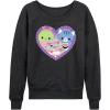 image:imageHYBRID APPAREL Squishmallows  Squish Heart  Womens French Terry Long Sleeve PulloverHeather Charcoal