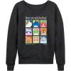image:imageHYBRID APPAREL Squishmallows  Squish Mood Grid  Womens French Terry Long Sleeve PulloverHeather Charcoal